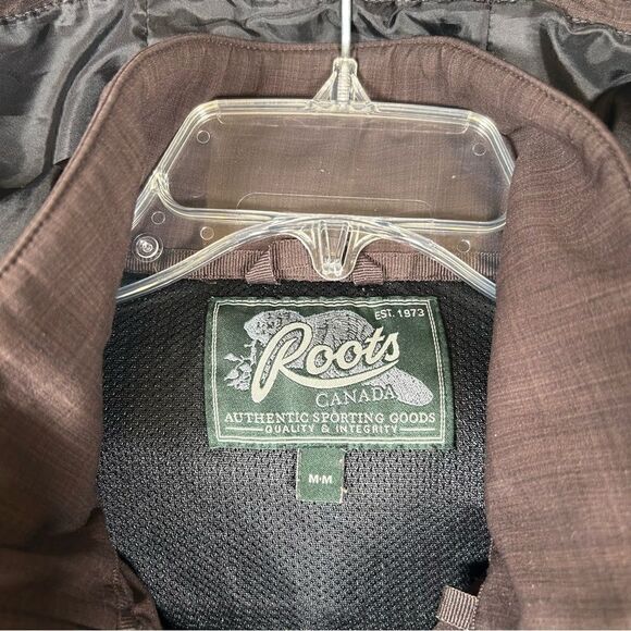 Roots WellPoint Removable Hood Fleece Lined Softshell Brown All Weather Jacket M - Picture 3 of 8